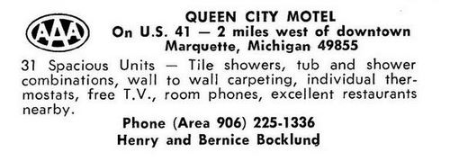 Queen City Motel - OLD POSTCARD